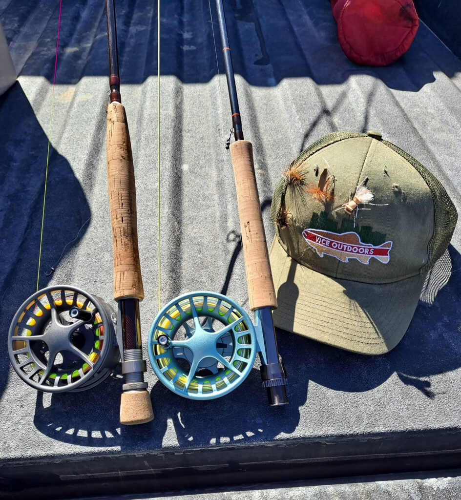 fly rods ready to go fish the Boise river
