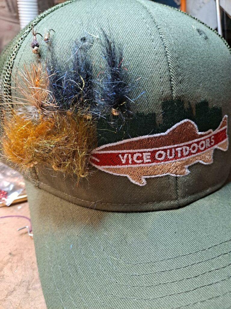 flies in vice outdoors boise guide service hat